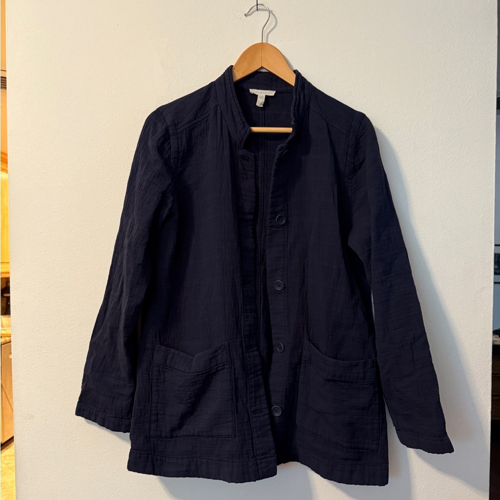 Eileen Fisher Midnight Blue chore coat